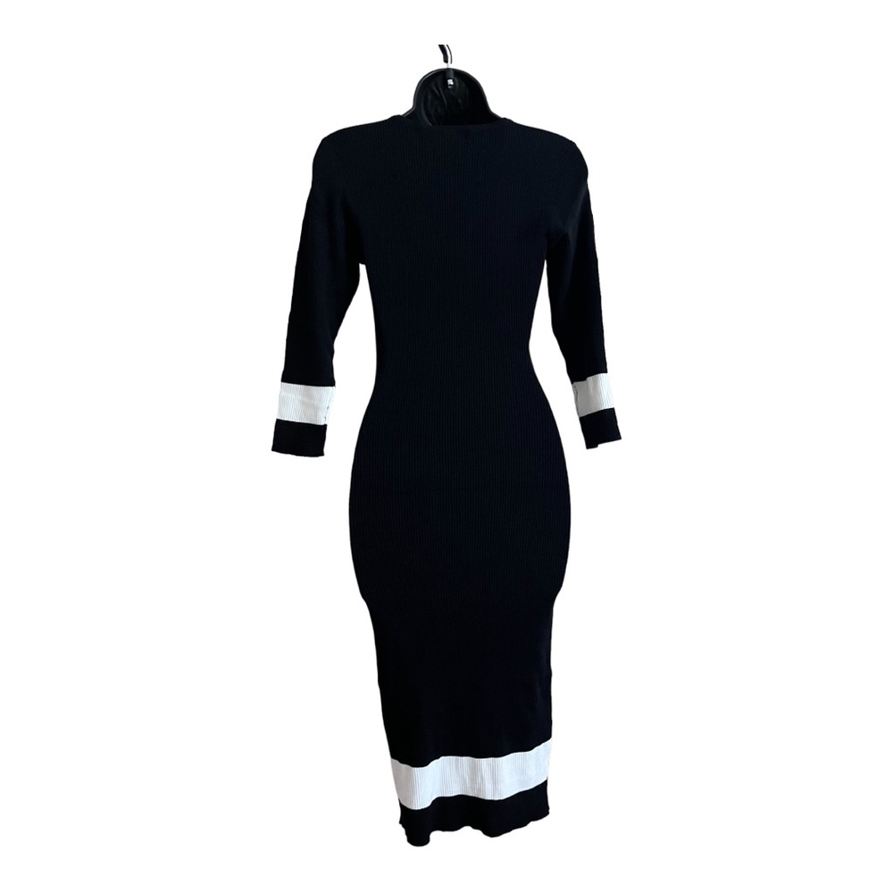 VENUS. Block Black/White Sweater Dress. Size M - Picture 2 of 3